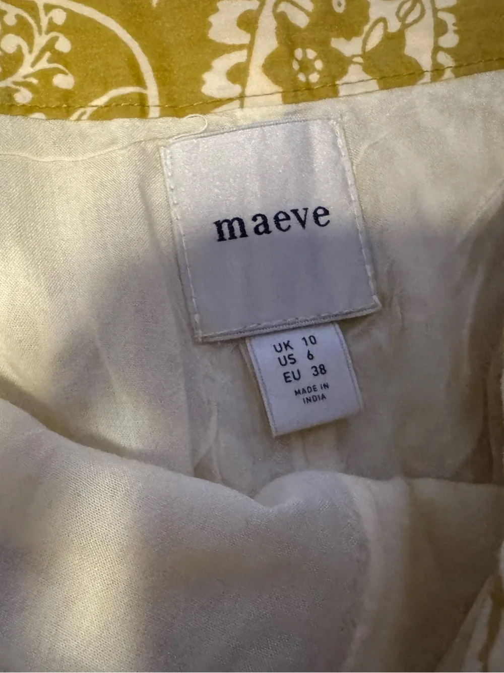 NWOT Anthropologie Maeve Yellow Floral High-Rise Shorts